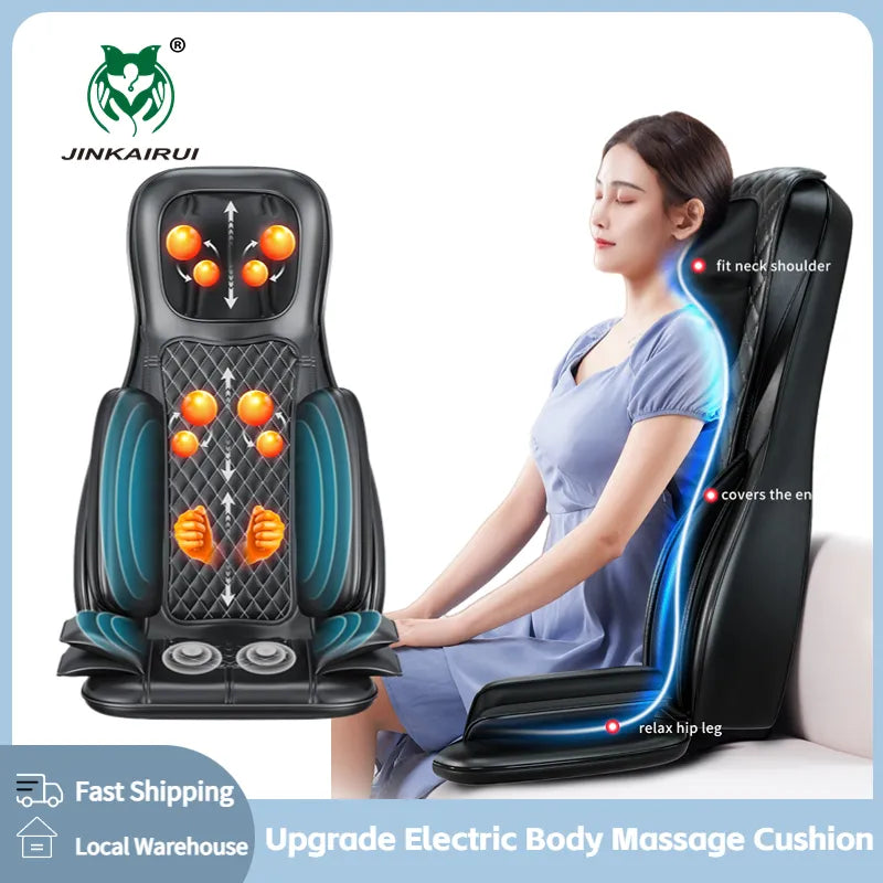 Back Massage Mat Cushion Chair Seat Car Heated Heater Lumbar Massager  Shiatsu 93,Massagers